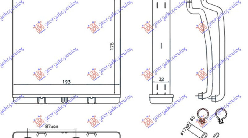 Calorifer Caldura - Honda Civic H/B-L/B 2006 , 79110smjg41