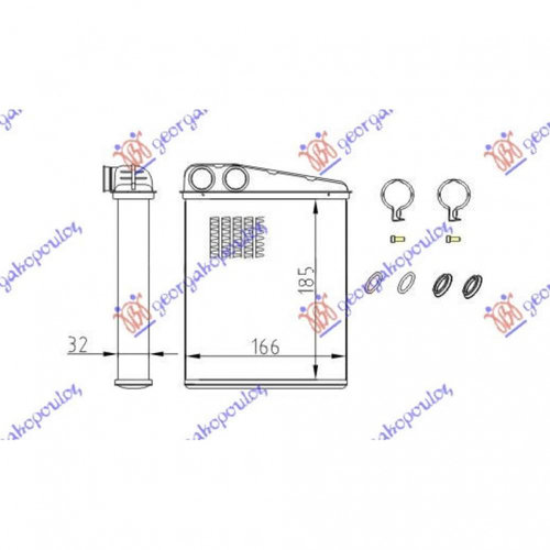 Calorifer Caldura - Mercedes B Class (W245) 2006 , 64113422666