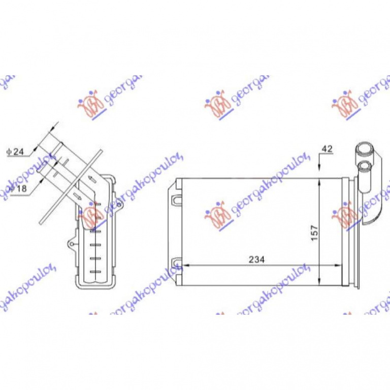 Calorifer Caldura - Renault Clio 1996 , 7701033457