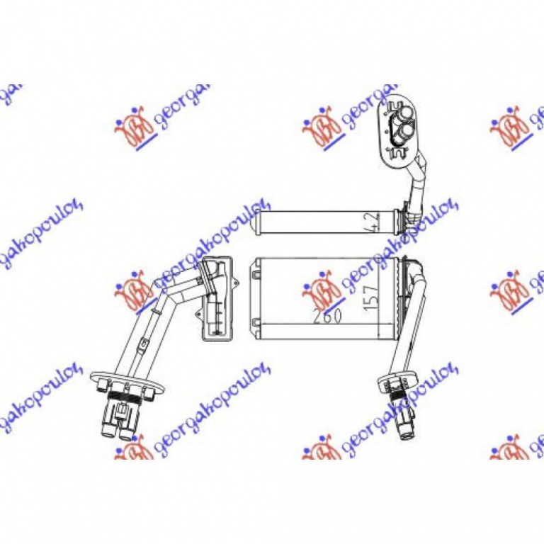 Calorifer Caldura - Renault Laguna 1998 , 7701039481