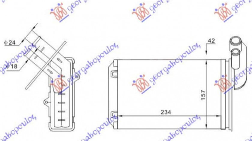 Calorifer Caldura - Renault Megane Coupe-Cabrio 1996 , 7701033457