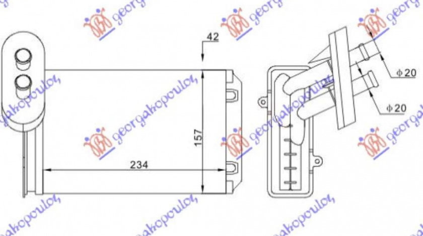 Calorifer Caldura - Seat Arosa 1997 , 1h1819031a