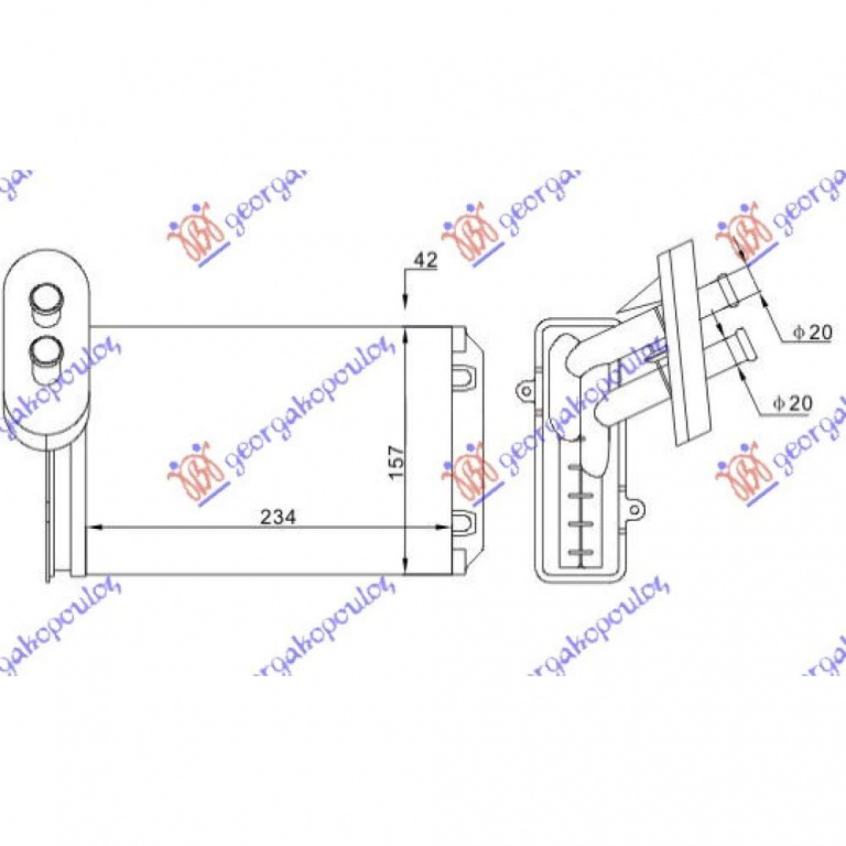 Calorifer Caldura - Seat Arosa 2000 , 1h1819031a