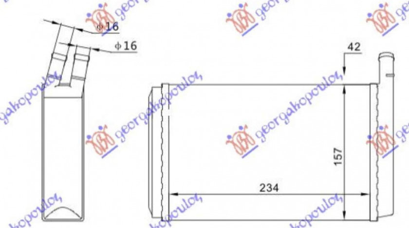 Calorifer Caldura - Vw Golf I 1977 , 171819121