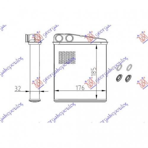 Calorifer Caldura - Vw Golf V 2004 , 1k0819031a