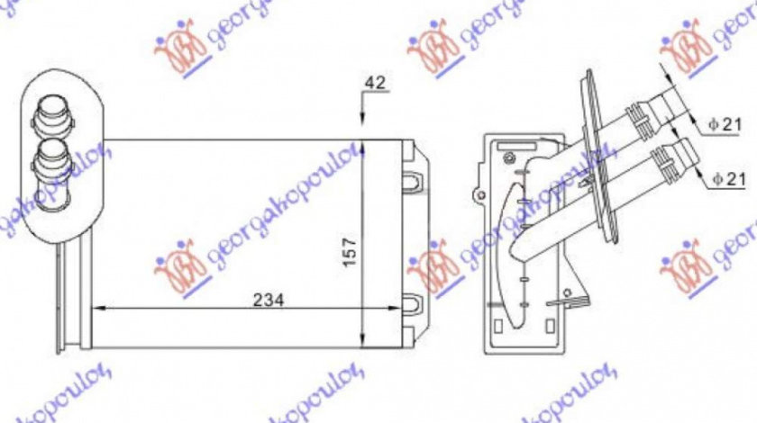 Calorifer Caldura - Vw Polo 1994 , 1h1819031a