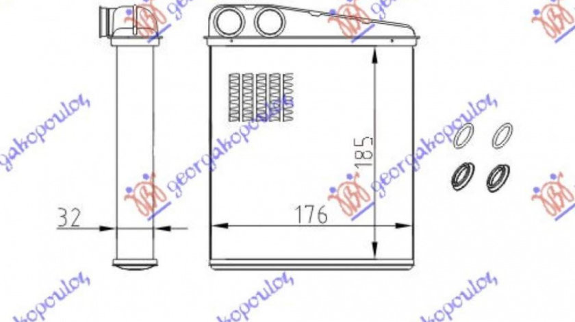 Calorifer Caldura - Vw Tiguan 2007 , 1k0819031a