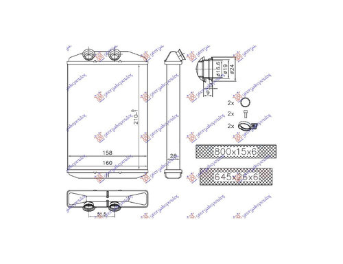 Calorifer Radiator caldura Nissan NV400 2011- NOU 2711500Q0G 4158304300 4419679 7701209819 93197775