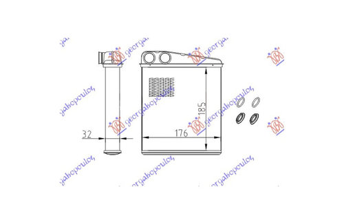 Calorifer Radiator incalzire habitaclu Skoda Octavia 2 2004-2013 NOU 1K0819031A 1K0819031B TIP VALEO...