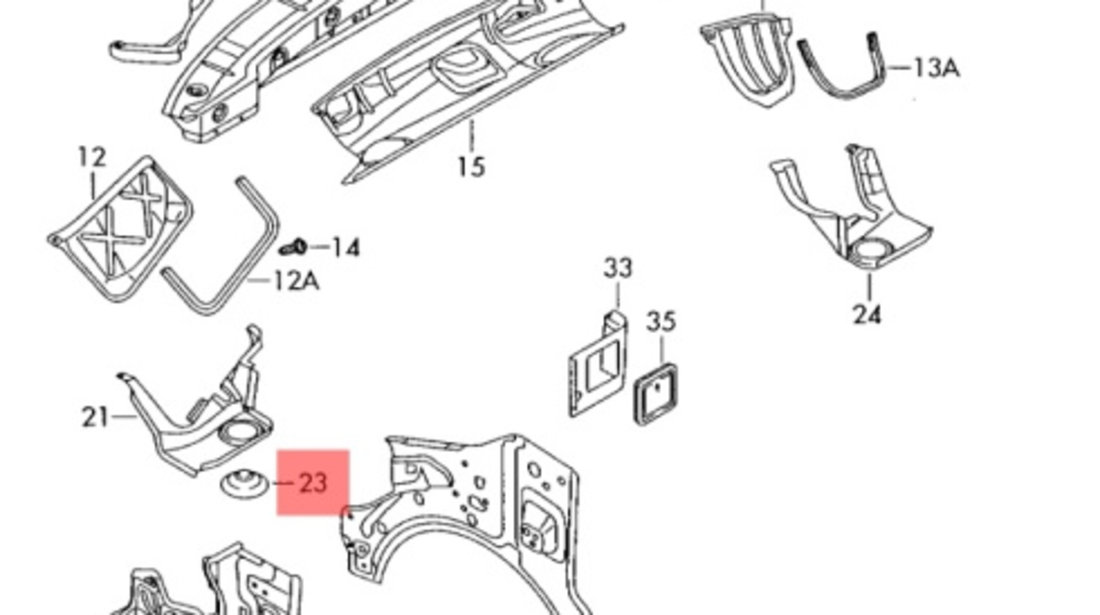 Capac amortizor Volkswagen Transporter T5 (7H) Bus 2009 2.5 TDI OEM 7H0805585