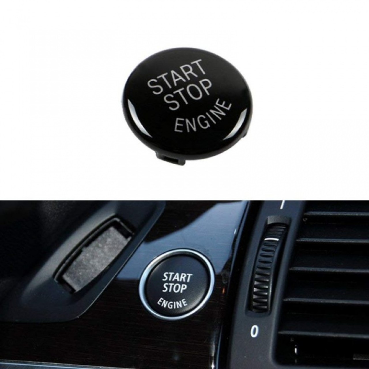 Capac Buton Start-Stop Compatibil Bmw Seria 3 E92 2005-2012 SSV-8007 Negru