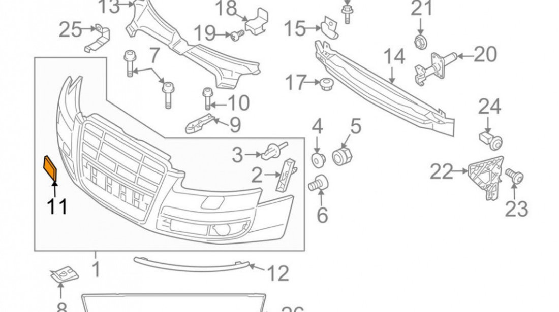 Capac Carlig Remorcare Bara Fata Oe Audi A6 C6 2004-2008 4F0807441GRU