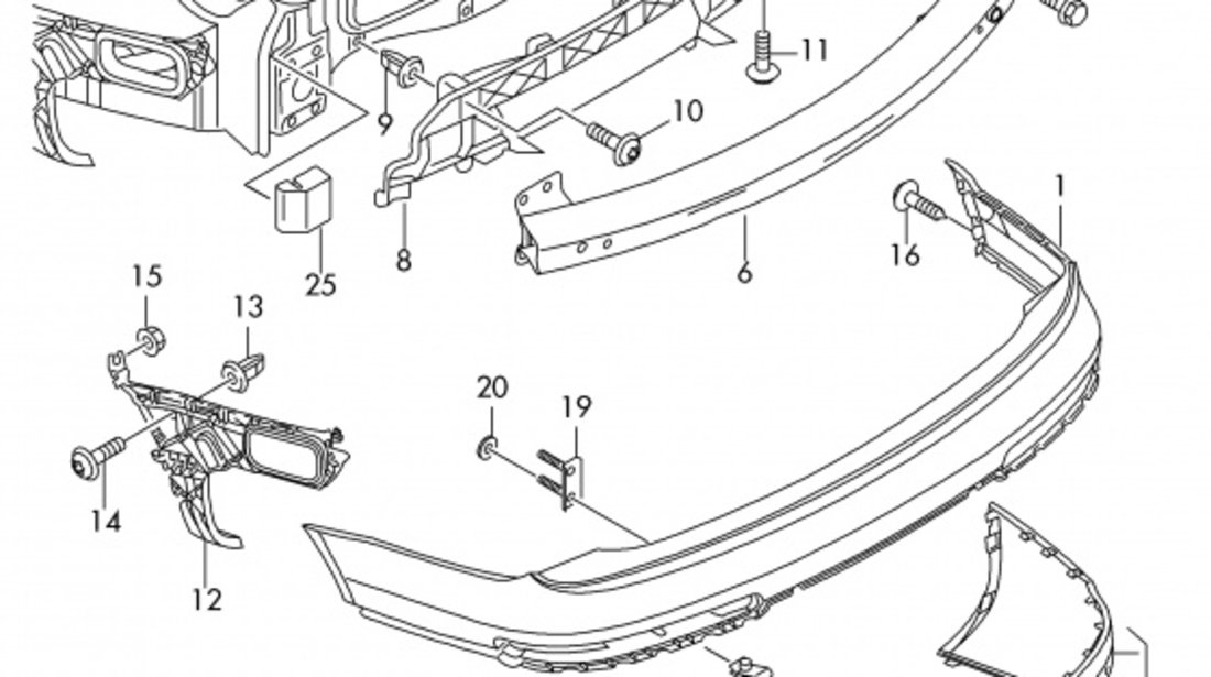 Capac Carlig Tractare Bara Spate Oe Audi Q7 4L 2006-2009 S-Line 4L0807819E