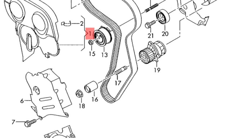 Capac distributie 2.0 TDI (E4) Volkswagen Passat 3C 2007 2008 OEM 03G109107A