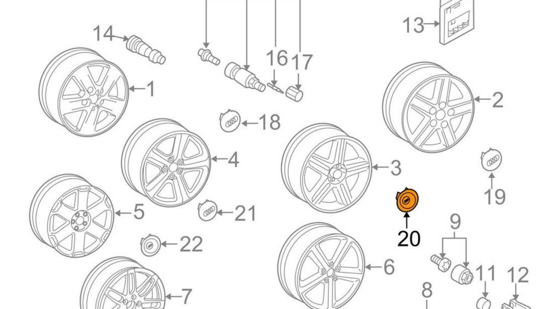 Capac Janta Oe Audi 8E06011657ZJ