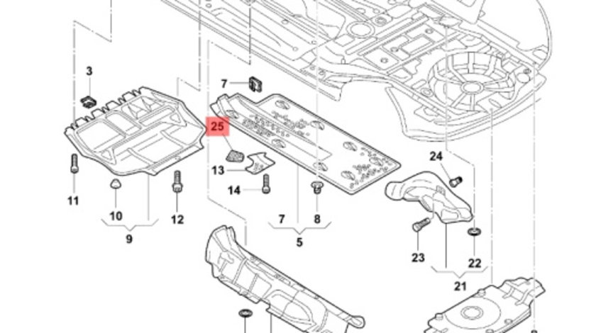 Capac podea dreapta Volkswagen Golf Hatchback 2005 albastru LD5Q OEM 1K0825962B