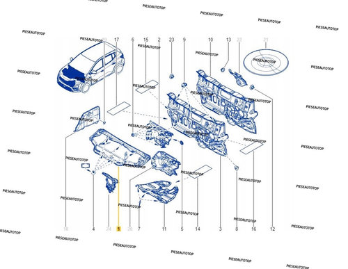 Capitonaj Antifonare Insonorizant capota motor Dacia Logan 3 NOU 658403578R OE