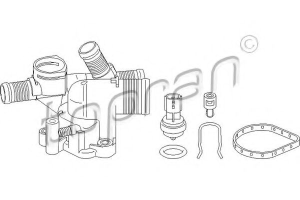 Carcasa termostat OPEL VIVARO caroserie (F7) (2001 - 2014) TOPRAN 207 934 piesa NOUA
