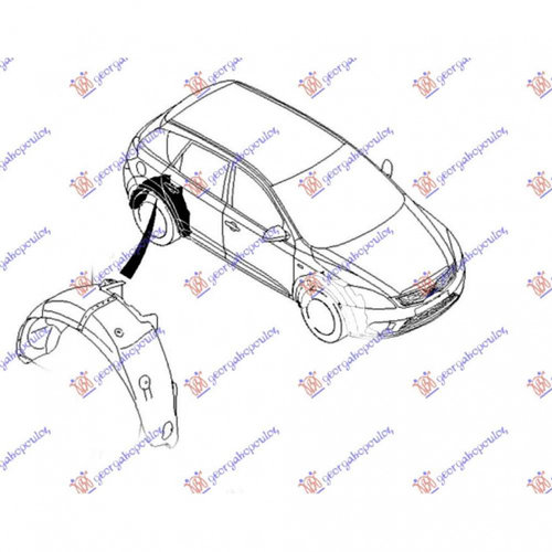 Carenaj Aripa - Kia Ceed 3 Usi 2010 , 86811-1h700