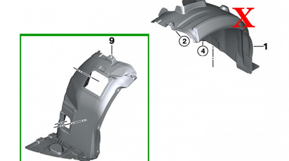 Carenaj Roata Fata Dreapta Frontal Am Bmw Seria 3 E91 2004-2008 FFINBME90FRRHOM