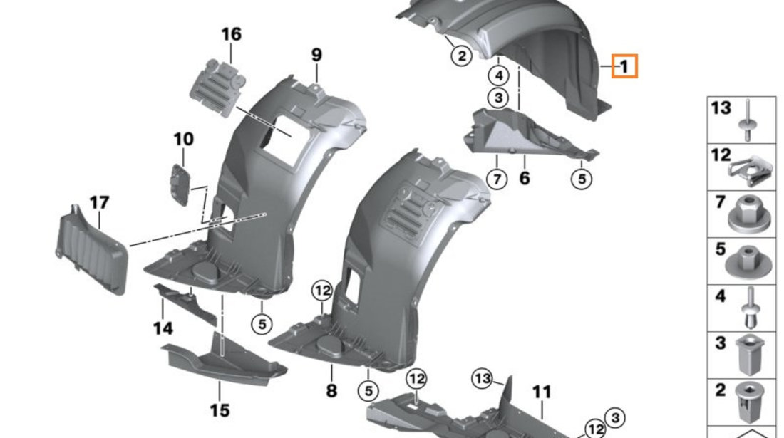 Carenaj Roata Fata Stanga Partea Spate Am Bmw Seria 3 E90 2004-2008 51717059377