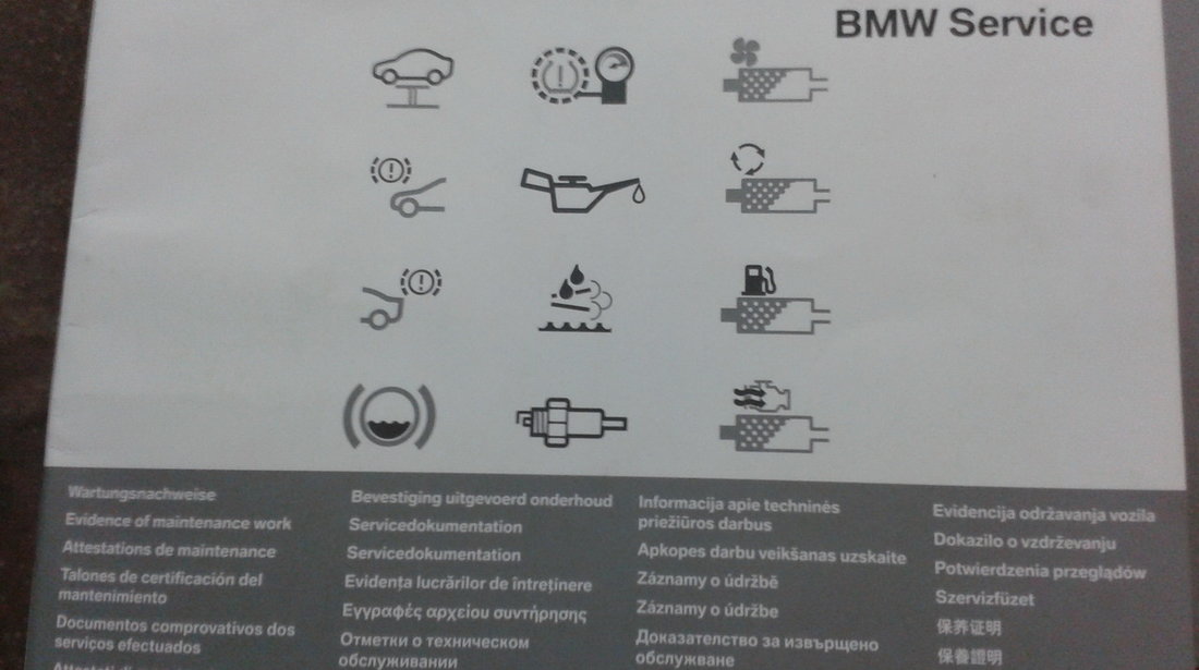 Carte Service BMW Necompletata ( carnet caiet carti servis ) #1380675