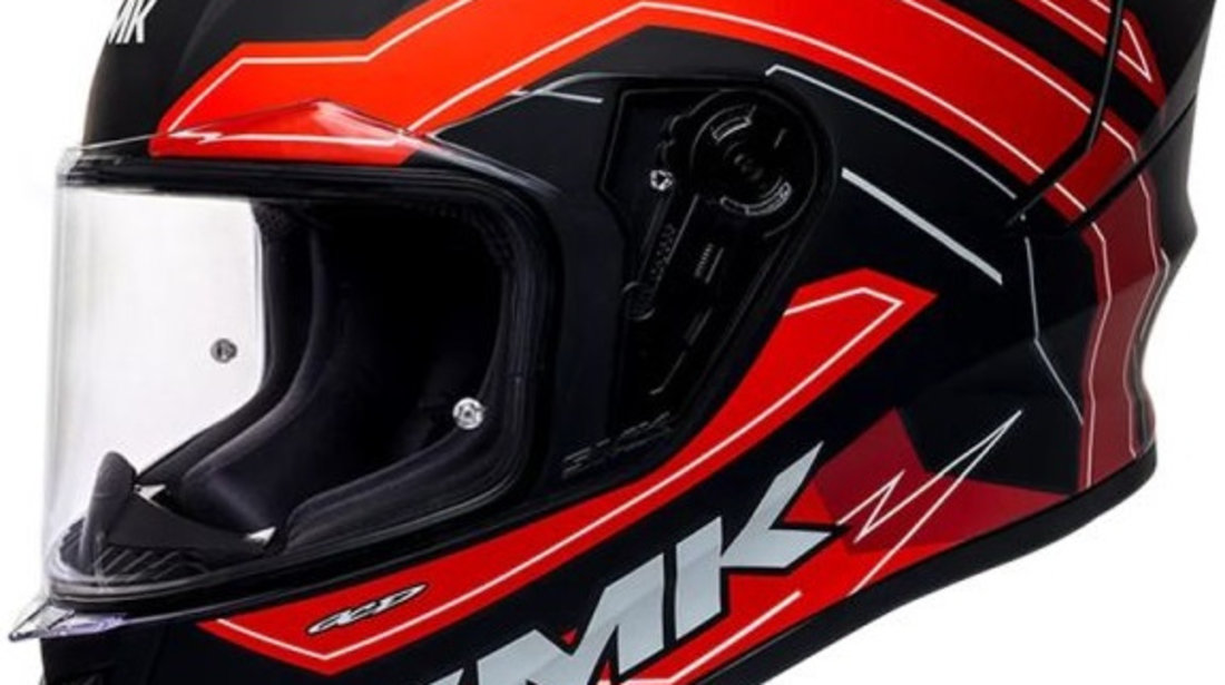 Casca Moto Integrala Full-Face Smk Stellar Bolt Rosu / Negru / Alb Marimea M SMK0110/24/GL231/M