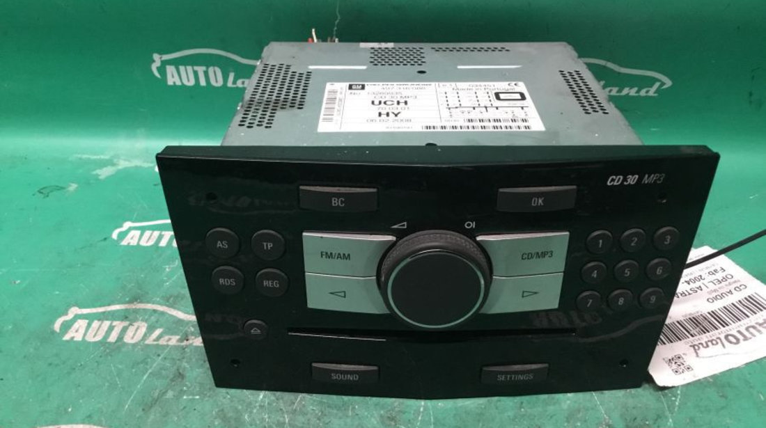 Cd Player Auto 13289935 Negru cu Mp3 Opel ASTRA H 2004