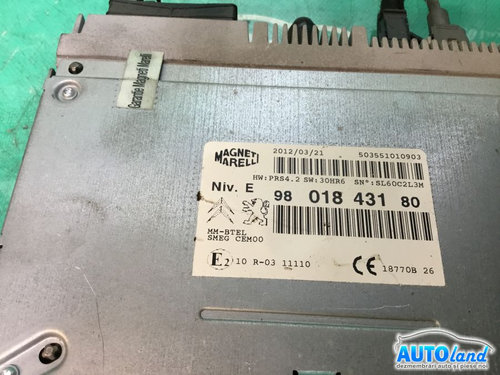 Cd Player Auto 9801843180 Peugeot 208 2012