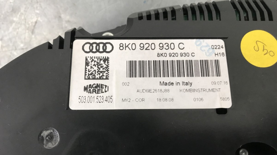 Ceas bord Audi A4 B8 Avant 2.0 TDI Multitronic LAT MMV LLA KSR 143cp sedan 2010 (8K0920930C)