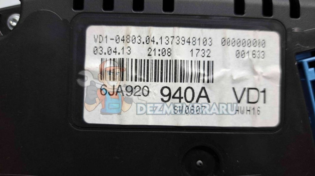 Ceas bord Seat Toledo 4 (KG3) [Fabr 2012-2018] 6JA920940A