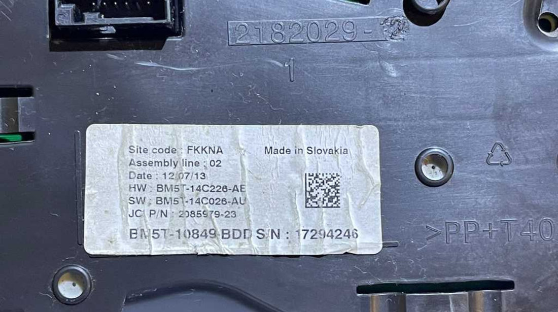 Ceas Ceasuri Cluster Instrumente Bord Ford Focus 3 1.6 TDCI 2010 - 2018 Cod BM5T-10849-BDD BM5T10849BDD [2849]