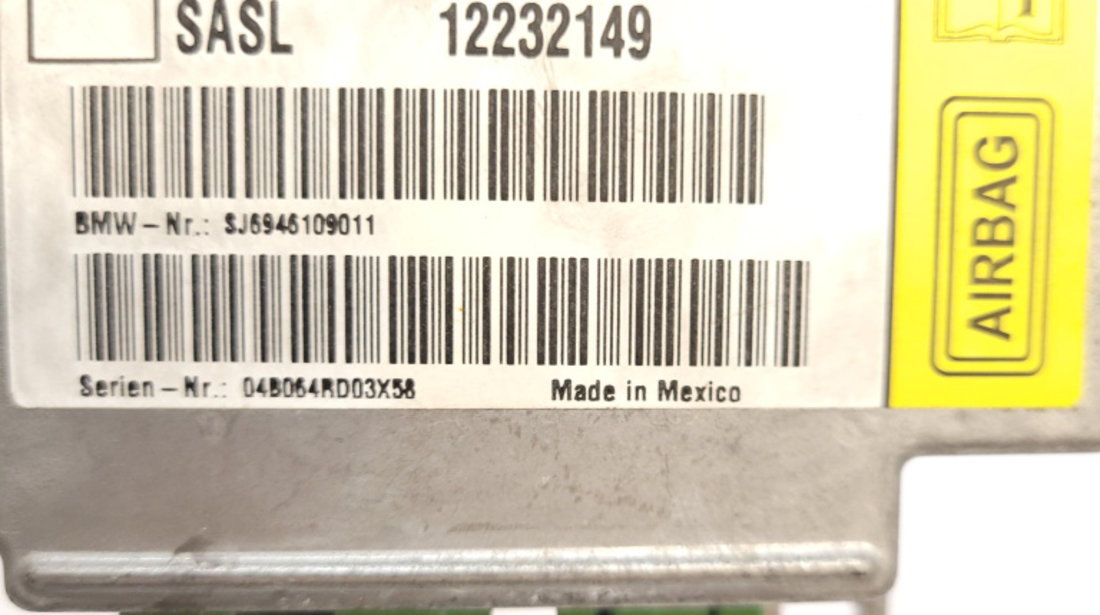 Centralina Airbag BMW 7 (E65, E66, E67) 2001 - 2008 65776946109, 65.77-6946109, 6946109, SJ6946109011, 12232149