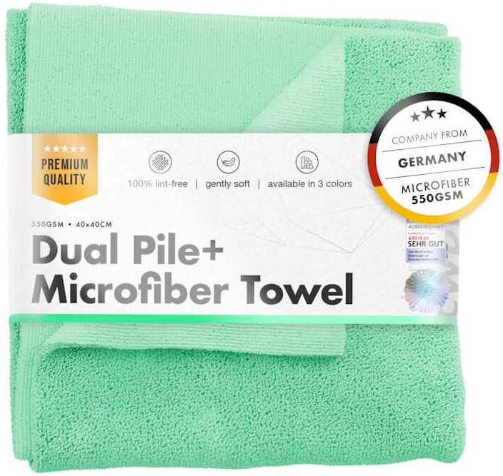 Chemical Workz Dual Pile Towel 550 Gsm Laveta Microfibra 40x40 Verde Deschis CW-DP550-LG