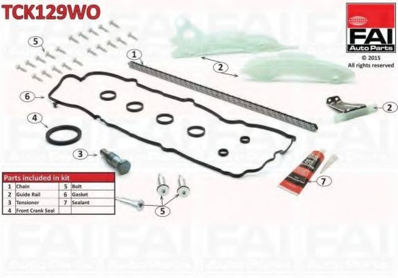 Chit lant de distributie CITROEN BERLINGO caroserie (B9) (2008 - 2016) FAI AutoParts TCK129WO piesa NOUA