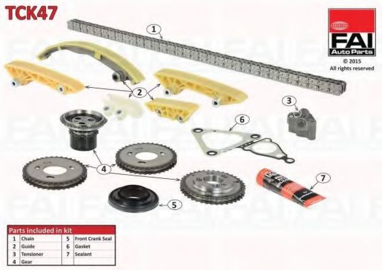 Chit lant de distributie FORD TRANSIT bus (FD, FB, FS, FZ, FC) (2000 - 2006) FAI AutoParts TCK47 piesa NOUA