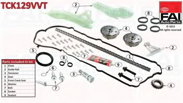 Chit lant de distributie MINI MINI Cabriolet (R57) (2007 - 2016) FAI AutoParts TCK129VVT piesa NOUA