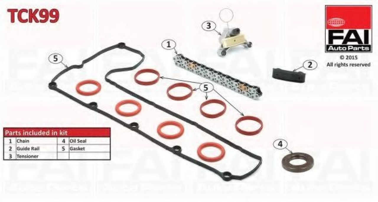 Chit lant de distributie PEUGEOT 307 Estate (3E) (2002 - 2016) FAI AutoParts TCK99 piesa NOUA