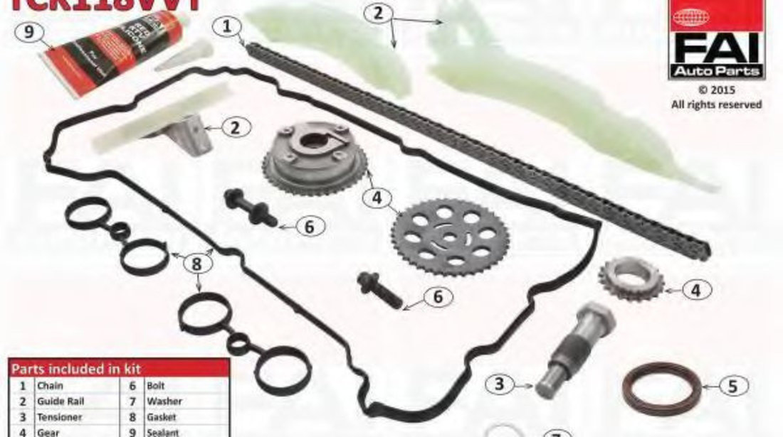 Chit lant de distributie PEUGEOT 508 SW (2010 - 2016) FAI AutoParts TCK118VVT piesa NOUA