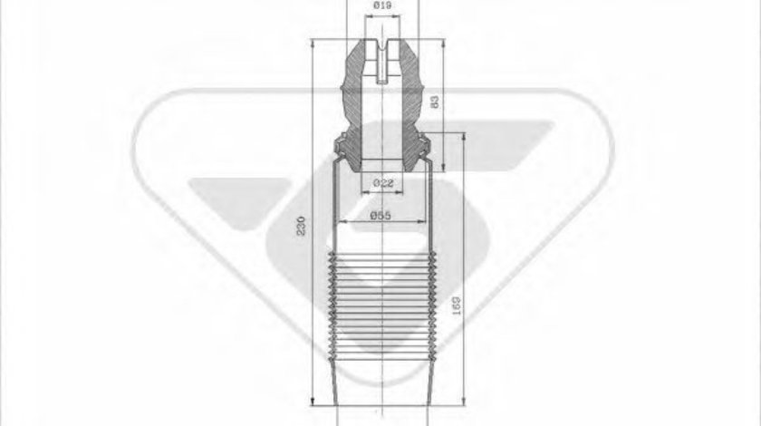 Chit protectie praf,amortizor SEAT TOLEDO I (1L) (1991 - 1999) HUTCHINSON KP051 piesa NOUA