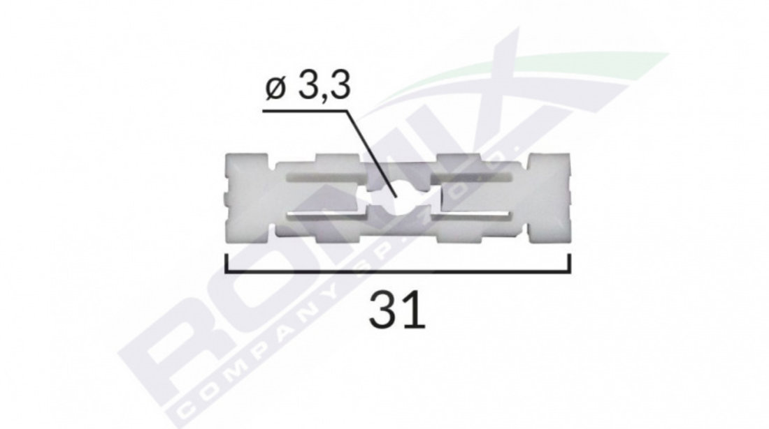 Clips Fixare Plafonpentru Grup Vag - Alb Set 10 Buc Romix 20516-RMX