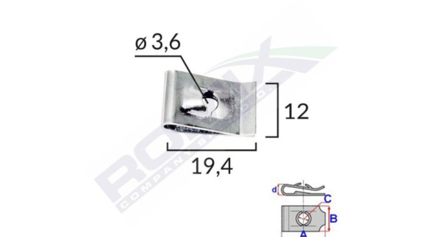 Clips metalic fixare universal set 25 buc UNIVERSAL Universal #6 16035-RMX