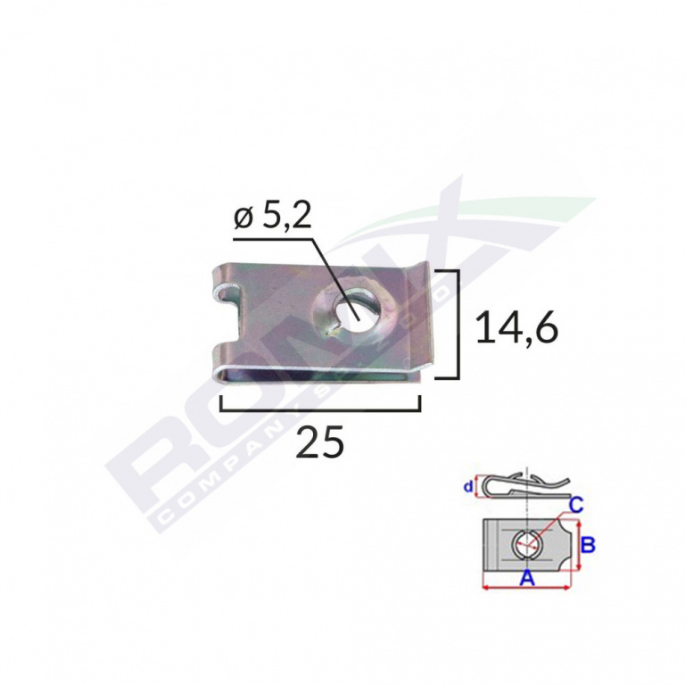 Clips Metalic Fixarepentru Grup Vag Si Universal Set 10 Buc Romix 16307-RMX