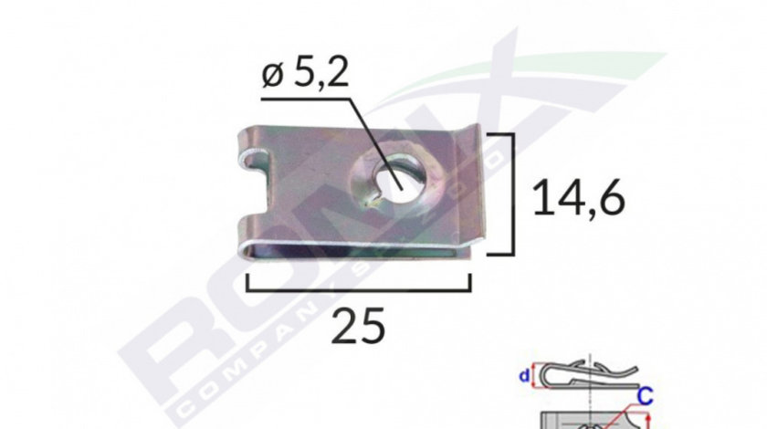 Clips Metalic Fixarepentru Grup Vag Si Universal Set 10 Buc Romix 16307-RMX