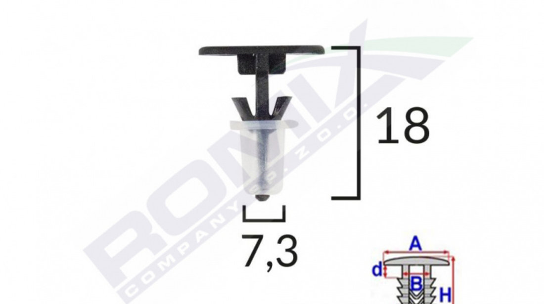 Clips Tapiterie Pentru Sharan/alhambra Set 10 Buc Romix C50844-RMX