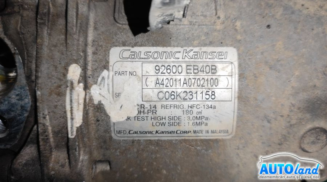 Compresor AC 92600eb40b 2.5d Nissan NAVARA D40 2004