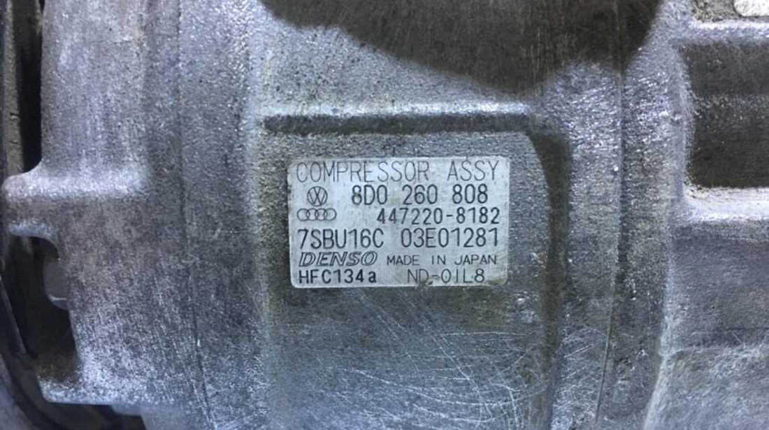 Compresor AC Aer Conditionat Clima Volkswagen Touran 2003 - 2010 Cod 8D0 260 808 8D0260808 [L0773]