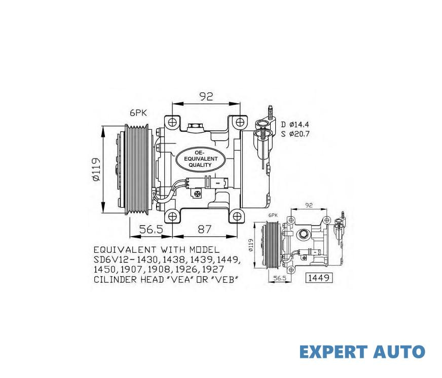 Compresor ac Citroen XSARA cupe (N0) 1998-2005 #2 0900K237