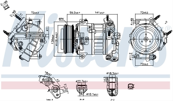 Compresor Ac/ Nissens Ford 890796