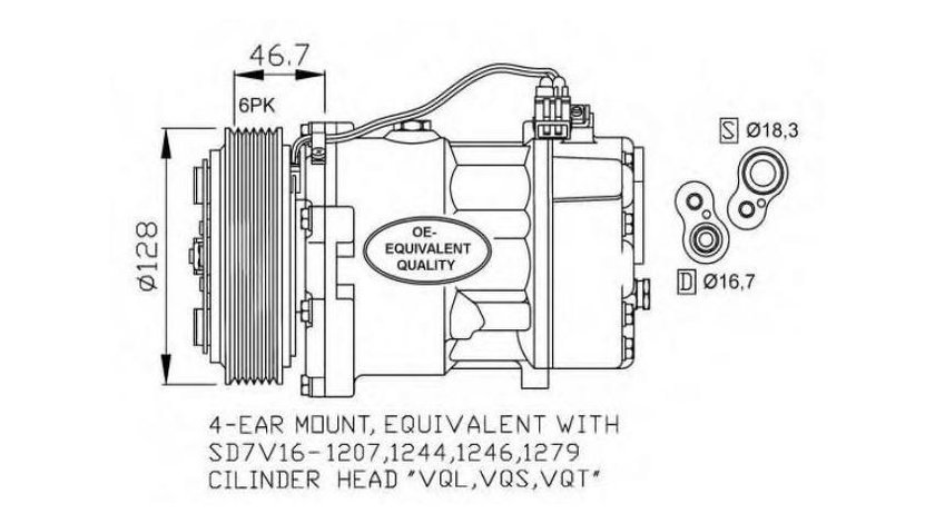 Compresor ac Volkswagen VW LT Mk II caroserie (2DA, 2DD, 2DH) 1996-2006 #2 1207